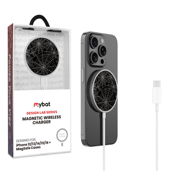 MyBat Design Lab Magnetic Wireless Charger - Silver - Spider Web - MCGWIRC18SL-217-1.jpg