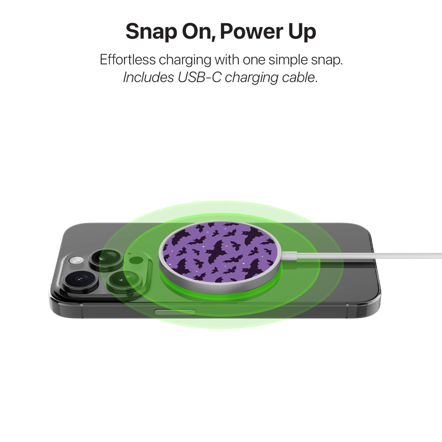 MyBat Design Lab Magnetic Wireless Charger - Silver - Flying Bats - MCGWIRC18SL-220-4.jpg