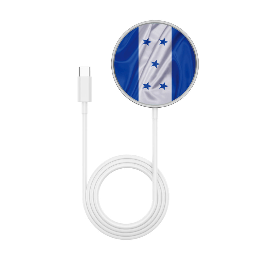 MyBat Design Lab Magnetic Wireless Charger - Silver - Honduras Flag - MCGWIRC18SL-259-3.jpg