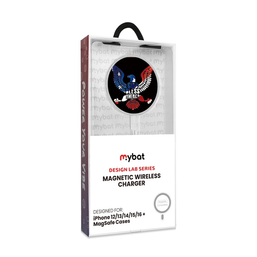 MyBat Design Lab Magnetic Wireless Charger - Silver - God Bless America - MCGWIRC18SL-261-8.jpg