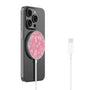 MyBat Design Lab Magnetic Wireless Charger - Silver - Pink Snowflakes - MCGWIRC18SL-282-2.jpg