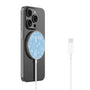 MyBat Design Lab Magnetic Wireless Charger - Silver - Blue Snowflakes - MCGWIRC18SL-283-2.jpg