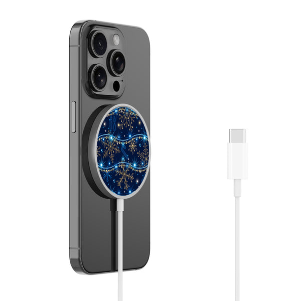 MyBat Design Lab Magnetic Wireless Charger - Silver - Snowflake Twinkle - MCGWIRC18SL-285-2.jpg