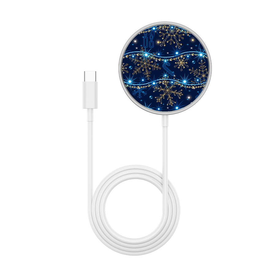 MyBat Design Lab Magnetic Wireless Charger - Silver - Snowflake Twinkle - MCGWIRC18SL-285-3.jpg