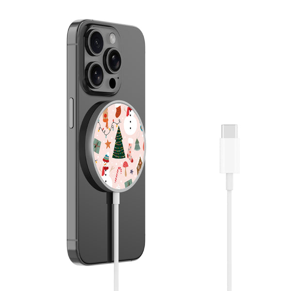 MyBat Design Lab Magnetic Wireless Charger - Silver - Holly Jolly Time - MCGWIRC18SL-288-2.jpg