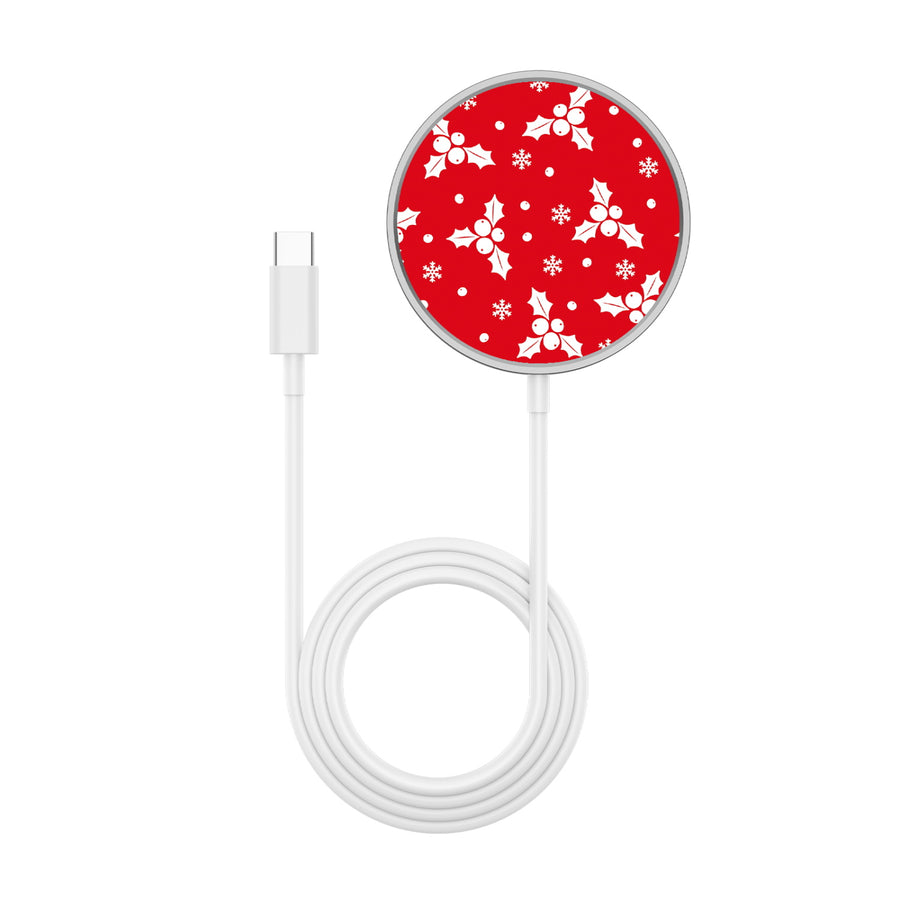 MyBat Design Lab Magnetic Wireless Charger - Silver - Merry Mistletoe - MCGWIRC18SL-290-3.jpg