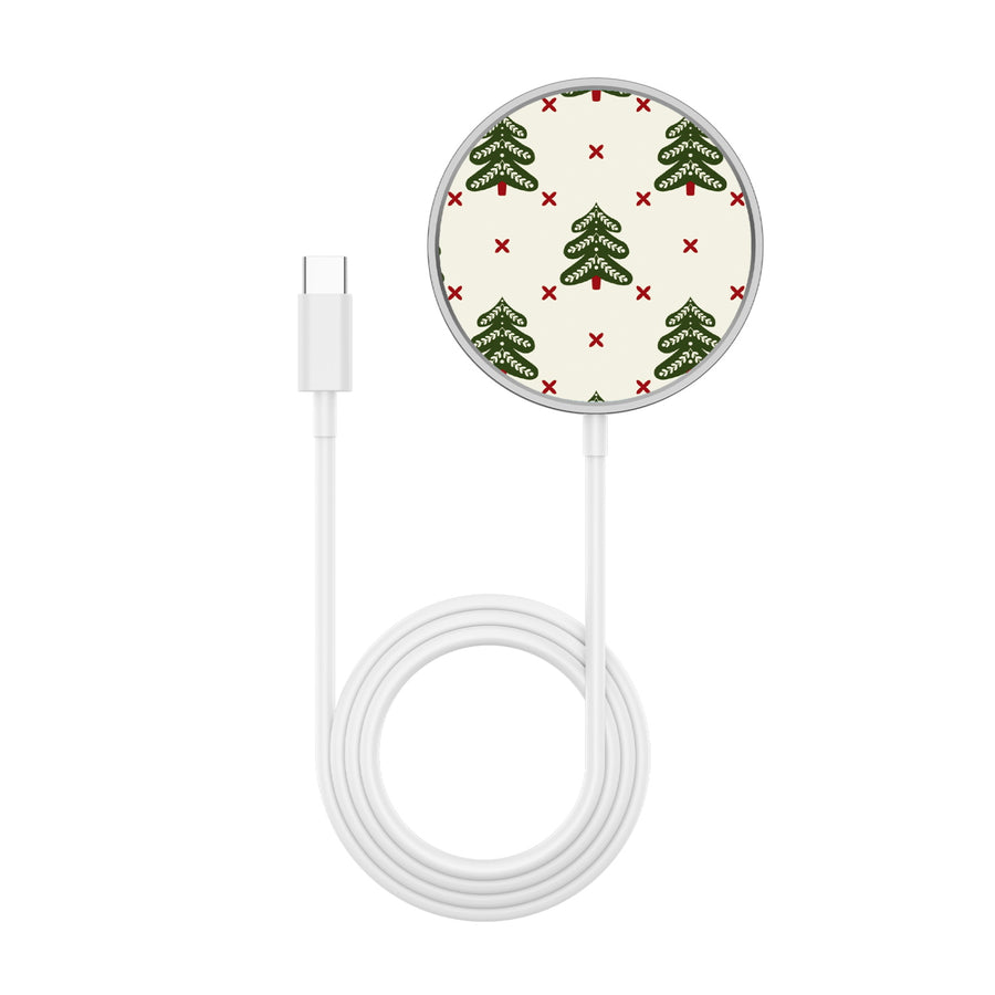 MyBat Design Lab Magnetic Wireless Charger - Silver - O Christmas Tree - MCGWIRC18SL-291-3.jpg