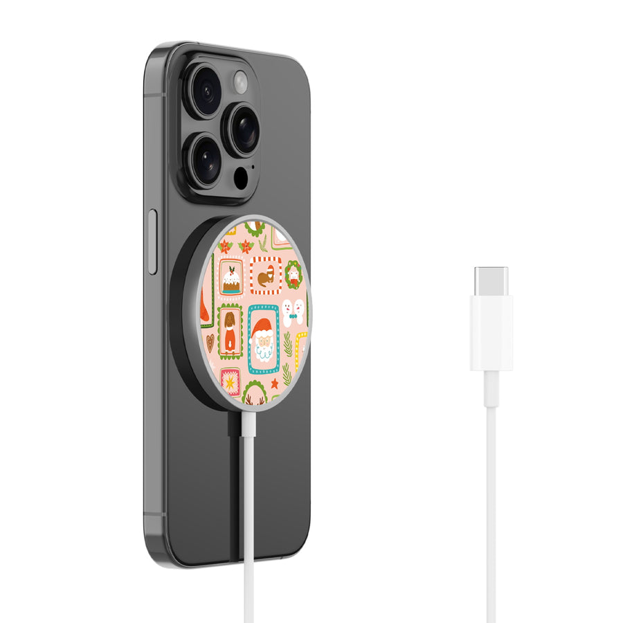 MyBat Design Lab Magnetic Wireless Charger - Silver - Holiday Stamps - MCGWIRC18SL-297-2.jpg