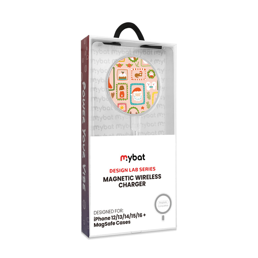 MyBat Design Lab Magnetic Wireless Charger - Silver - Holiday Stamps - MCGWIRC18SL-297-8.jpg