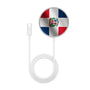 MyBat Design Lab Magnetic Wireless Charger - Silver - Dominican Republic Flag - MCGWIRC18SL-307-3.jpg