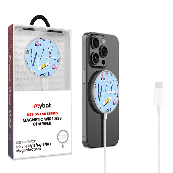 MyBat Design Lab Magnetic Wireless Charger - Silver - Winter Games - MCGWIRC18SL-322-1.jpg