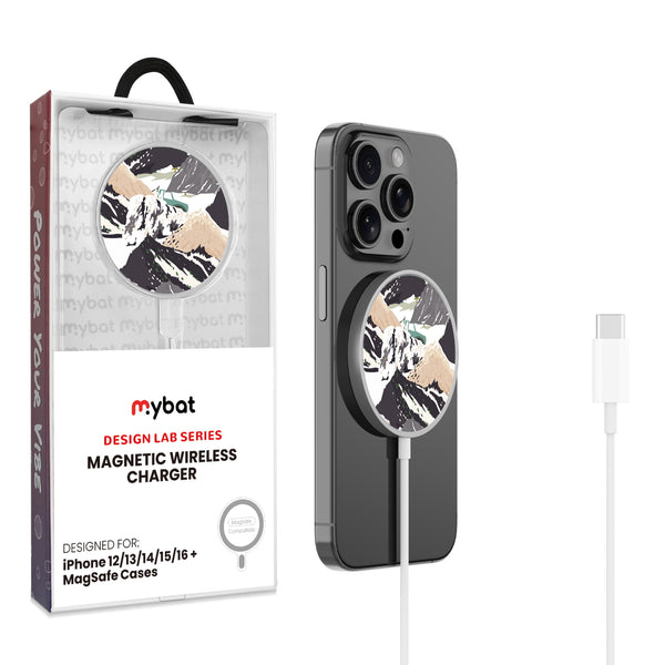 MyBat Design Lab Magnetic Wireless Charger - Silver - Rocky Peaks - MCGWIRC18SL-323-1.jpg