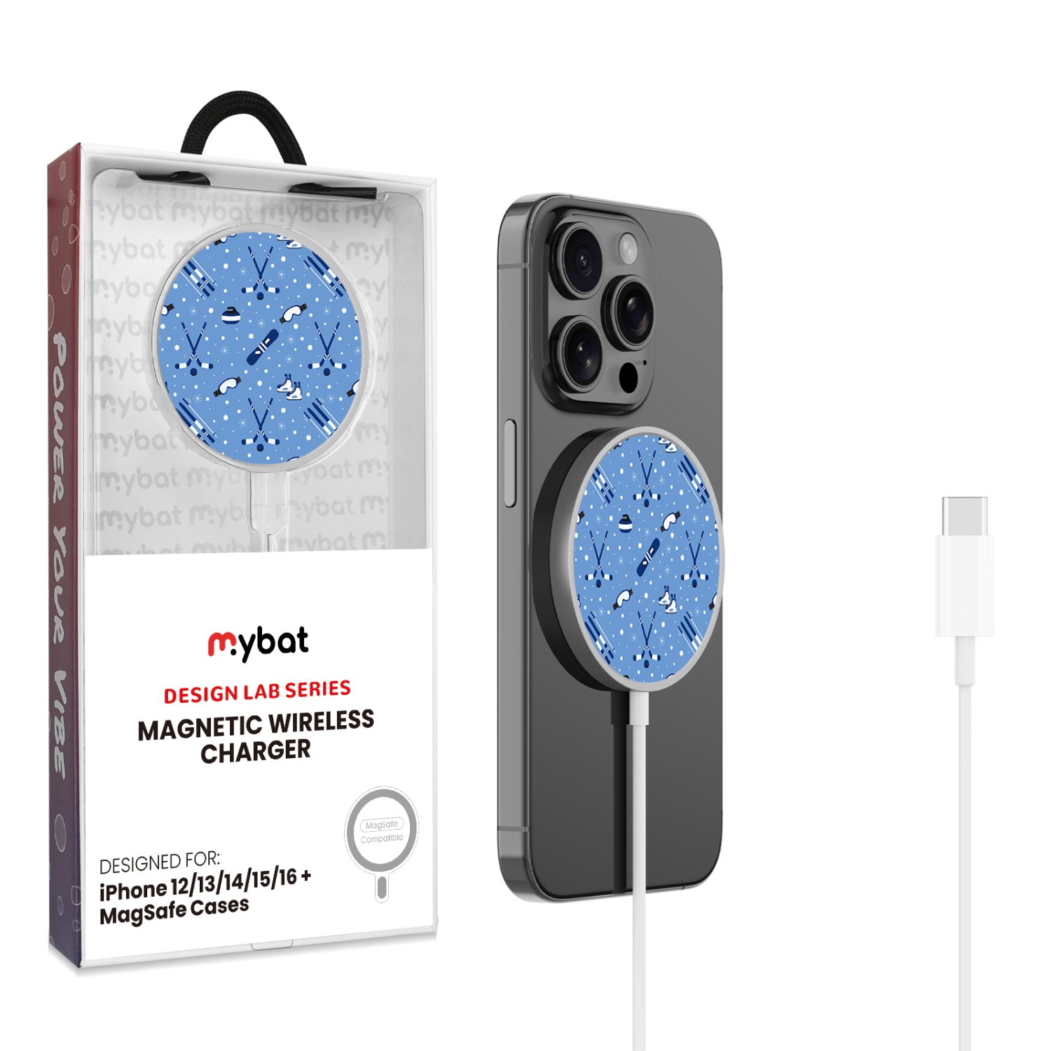 MyBat Design Lab Magnetic Wireless Charger - Silver - Powder Pleasures