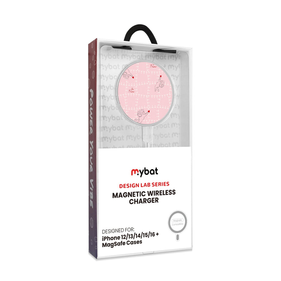 MyBat Design Lab Magnetic Wireless Charger - Silver - Cupid's Bow