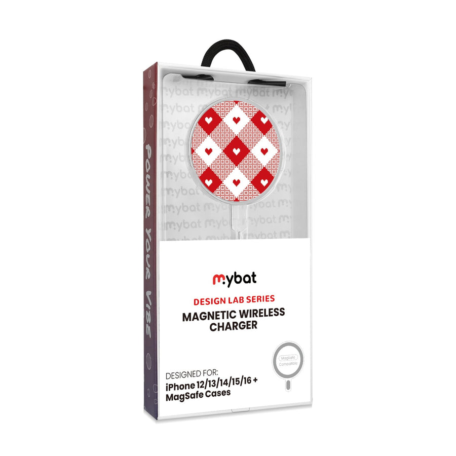 MyBat Design Lab Magnetic Wireless Charger - Silver - Knit with Love