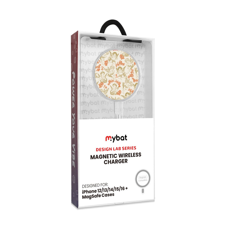 MyBat Design Lab Magnetic Wireless Charger - Silver - Angelic Love