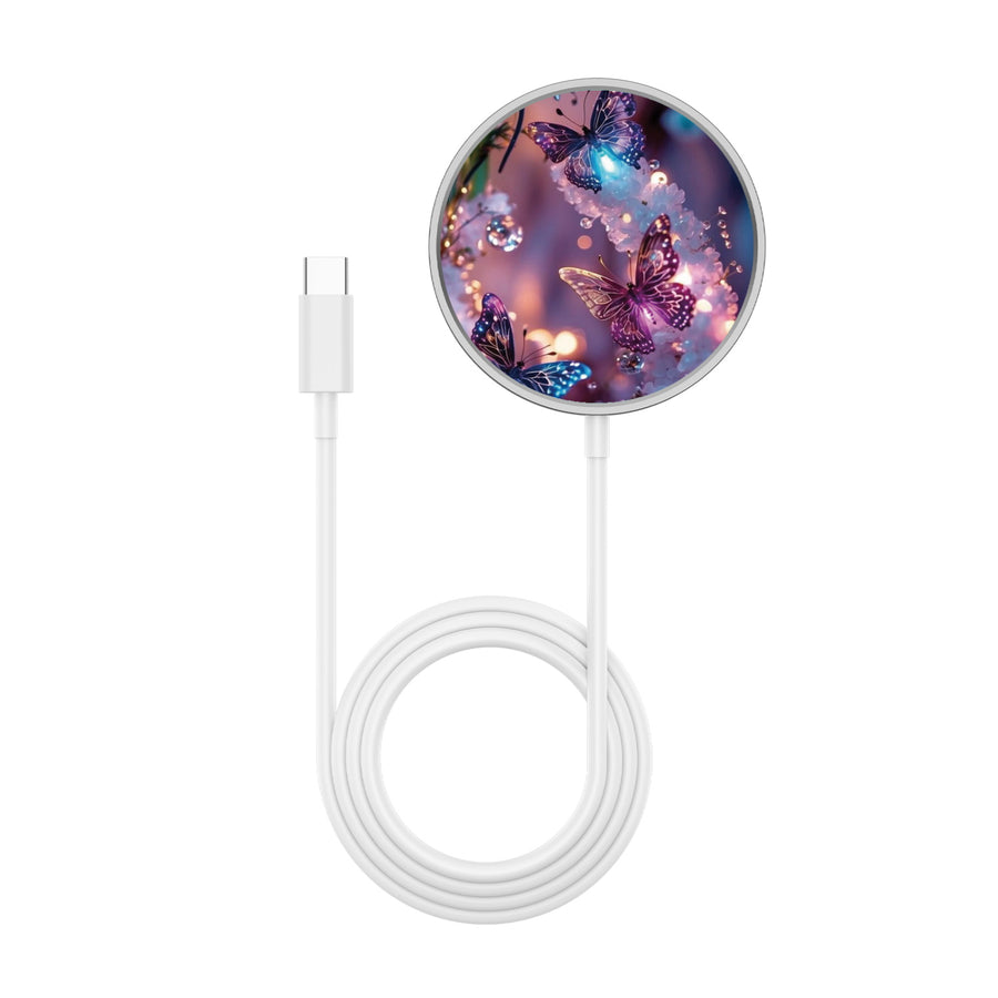 MyBat Design Lab Magnetic Wireless Charger - Silver - Magical Butterflies - MCGWIRC18SL-349-3.jpg