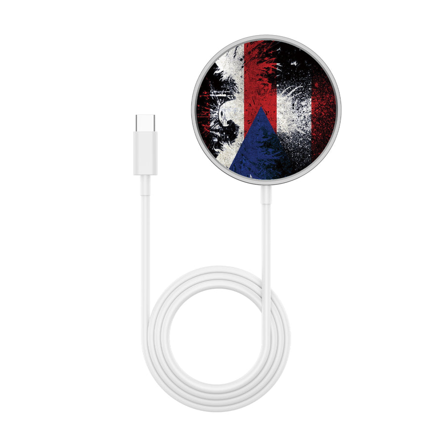 MyBat Design Lab Magnetic Wireless Charger - Silver - Puerto Rico Eagle Flag - MCGWIRC18SL-359-3.jpg