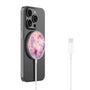 MyBat Design Lab Magnetic Wireless Charger - Silver - Pink Butterflies - MCGWIRC18SL-361-2.jpg