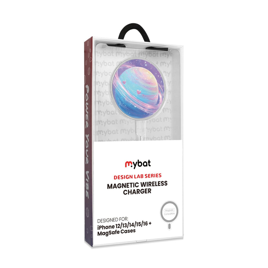 MyBat Design Lab Magnetic Wireless Charger - Silver - Planetary Love