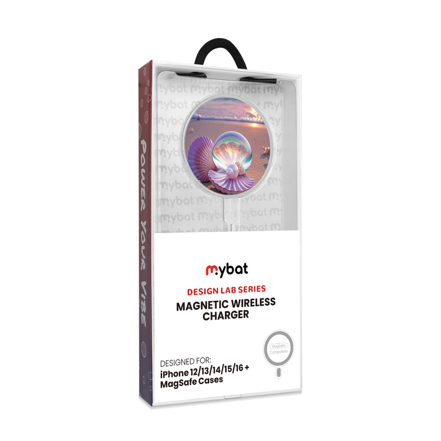 MyBat Design Lab Magnetic Wireless Charger - Silver - Seashell Beach - MCGWIRC18SL-374-8.jpg