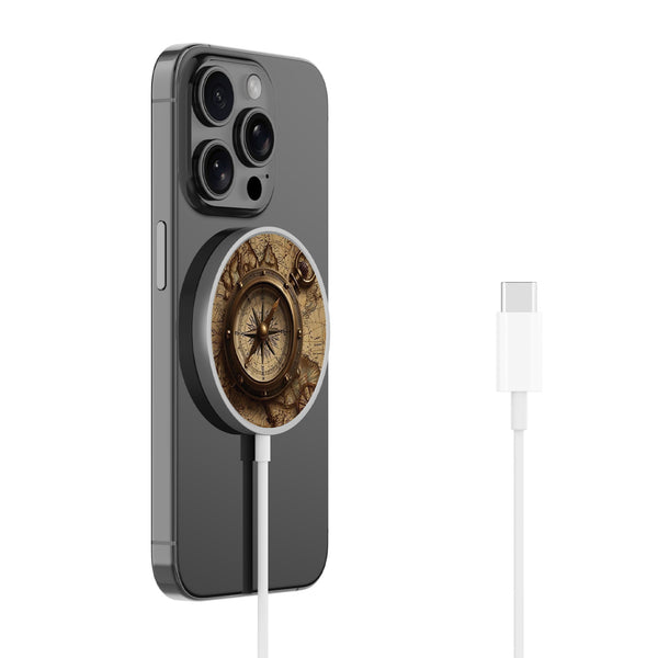 MyBat Design Lab Magnetic Wireless Charger - Silver - Compass - MCGWIRC18SL-378-2.jpg