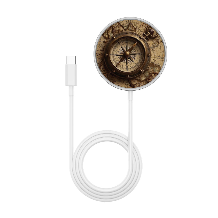 MyBat Design Lab Magnetic Wireless Charger - Silver - Compass - MCGWIRC18SL-378-3.jpg