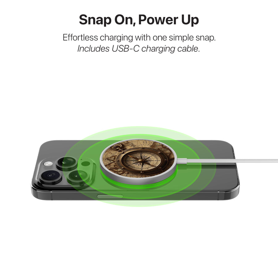 MyBat Design Lab Magnetic Wireless Charger - Silver - Compass - MCGWIRC18SL-378-4.jpg