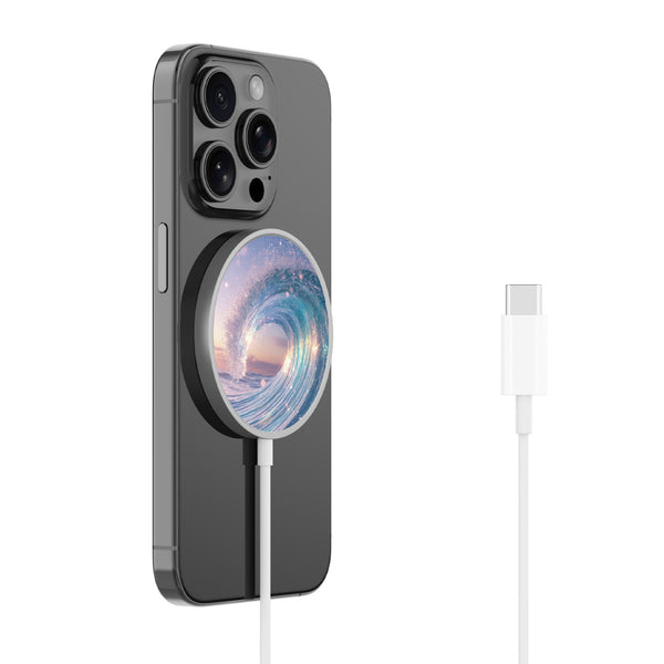 MyBat Design Lab Magnetic Wireless Charger - Silver - Dreamy Waves - MCGWIRC18SL-379-2.jpg