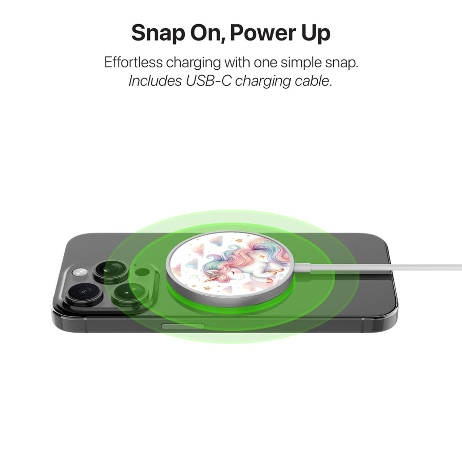 MyBat Design Lab Magnetic Wireless Charger - Silver - Rainbow Unicorn - MCGWIRC18SL-392-4.jpg