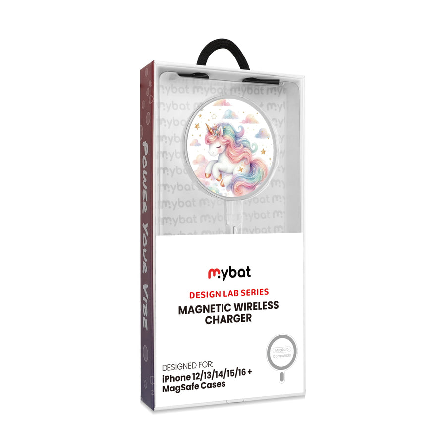 MyBat Design Lab Magnetic Wireless Charger - Silver - Rainbow Unicorn - MCGWIRC18SL-392-8.jpg