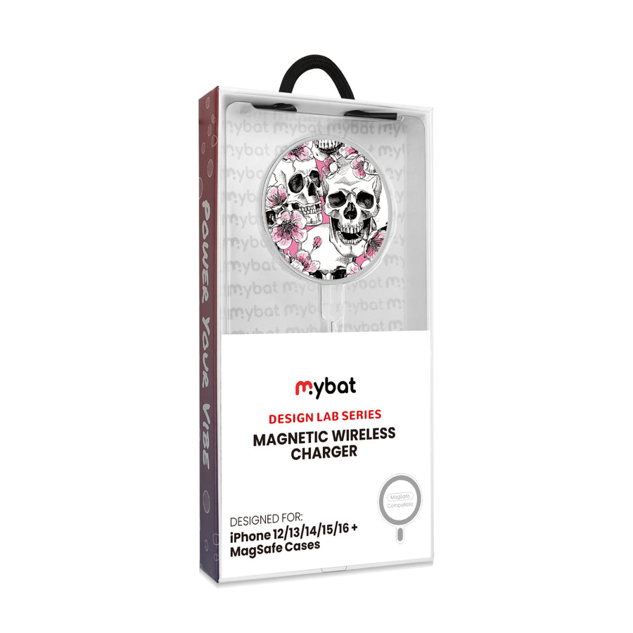 MyBat Design Lab Magnetic Wireless Charger - Silver - Death Blooms - MCGWIRC18SL-419-8.jpg