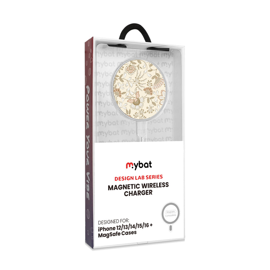 MyBat Design Lab Magnetic Wireless Charger - Silver - Jacobean Floral - MCGWIRC18SL-425-8.jpg