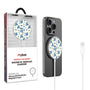 MyBat Design Lab Magnetic Wireless Charger - Silver - Porcelain Petals