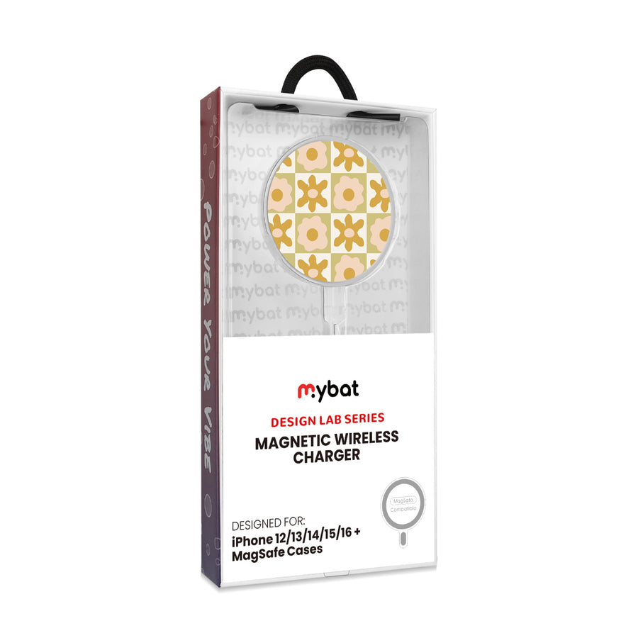 MyBat Design Lab Magnetic Wireless Charger - Silver - Flower Grid - MCGWIRC18SL-441-8.jpg