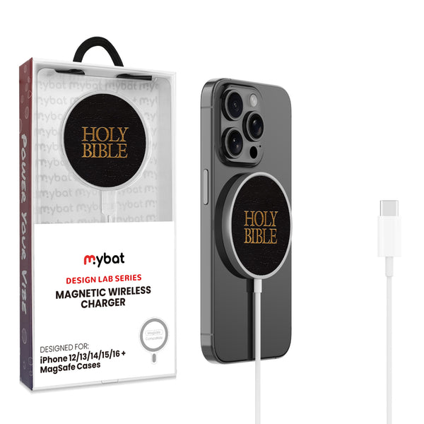 MyBat Design Lab Magnetic Wireless Charger - Silver - Holy Bible - MCGWIRC18SL-454-1.jpg