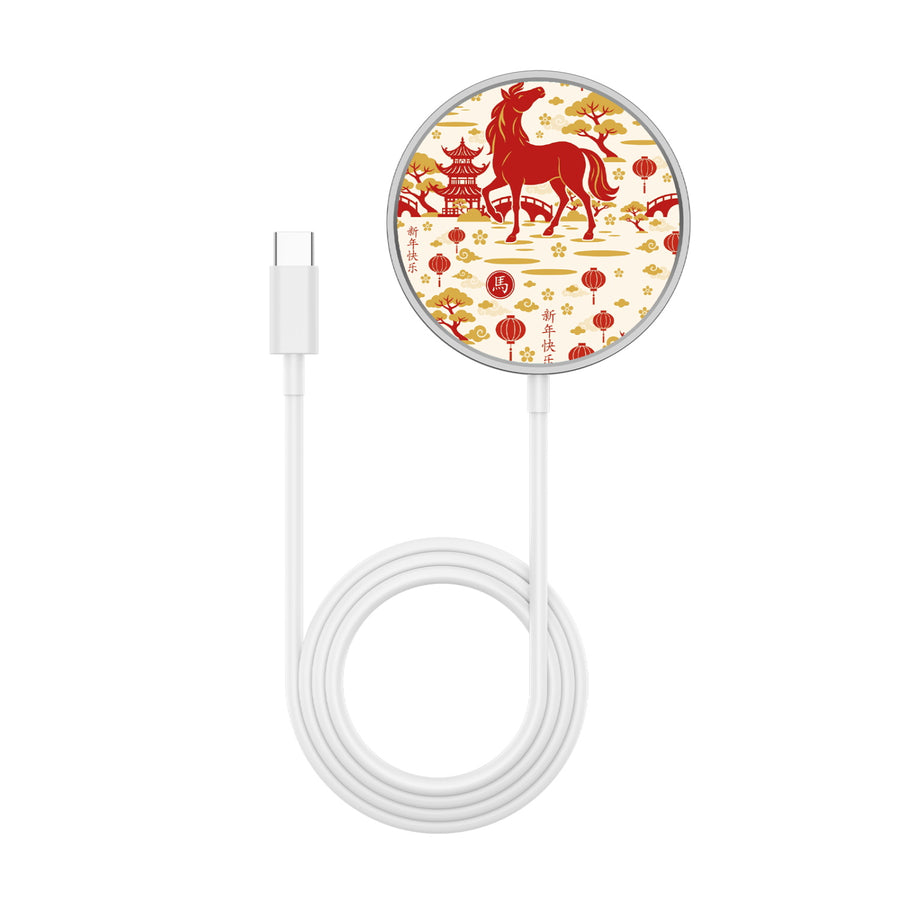 MyBat Design Lab Magnetic Wireless Charger - Silver - Year of the Horse - MCGWIRC18SL-461-3.jpg