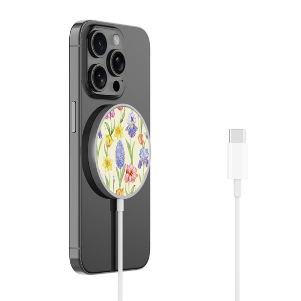 MyBat Design Lab Magnetic Wireless Charger - Silver - Spring Has Sprung - MCGWIRC18SL-467-2.jpg