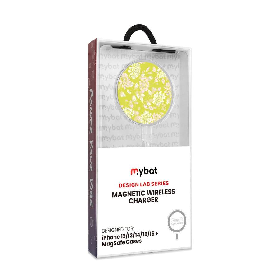 MyBat Design Lab Magnetic Wireless Charger - Silver - Green Thumb