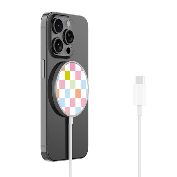 MyBat Design Lab Magnetic Wireless Charger - Silver - Pastel Check - MCGWIRC18SL-480-2.jpg