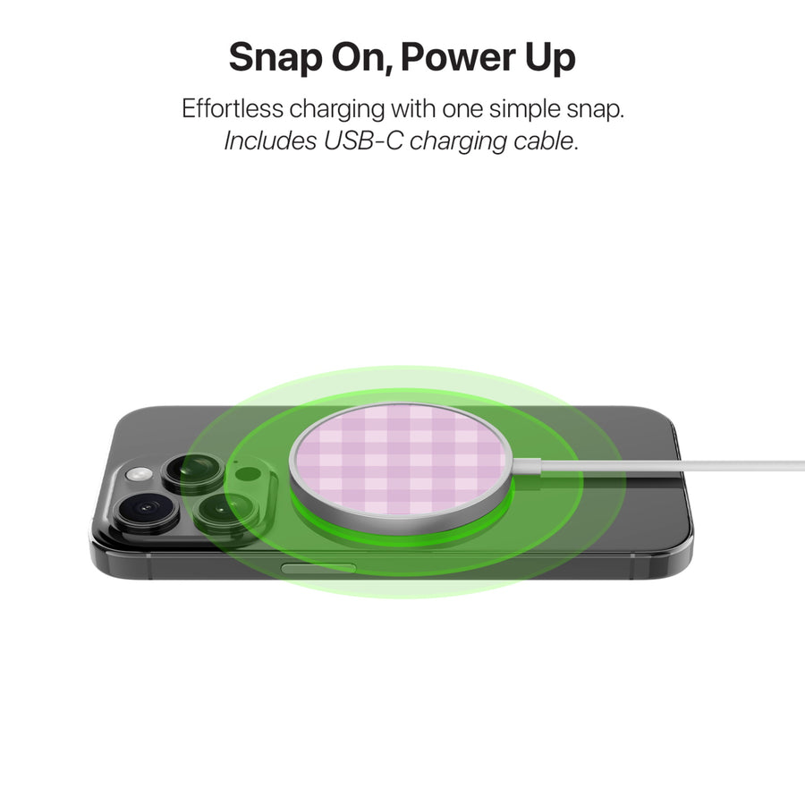 MyBat Design Lab Magnetic Wireless Charger - Silver - Purple Plaid - MCGWIRC18SL-483-4.jpg