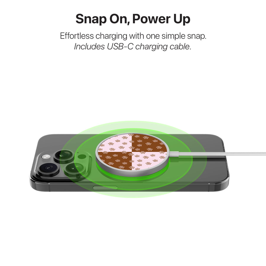 MyBat Design Lab Magnetic Wireless Charger - Silver - Flower Patches - MCGWIRC18SL-484-4.jpg