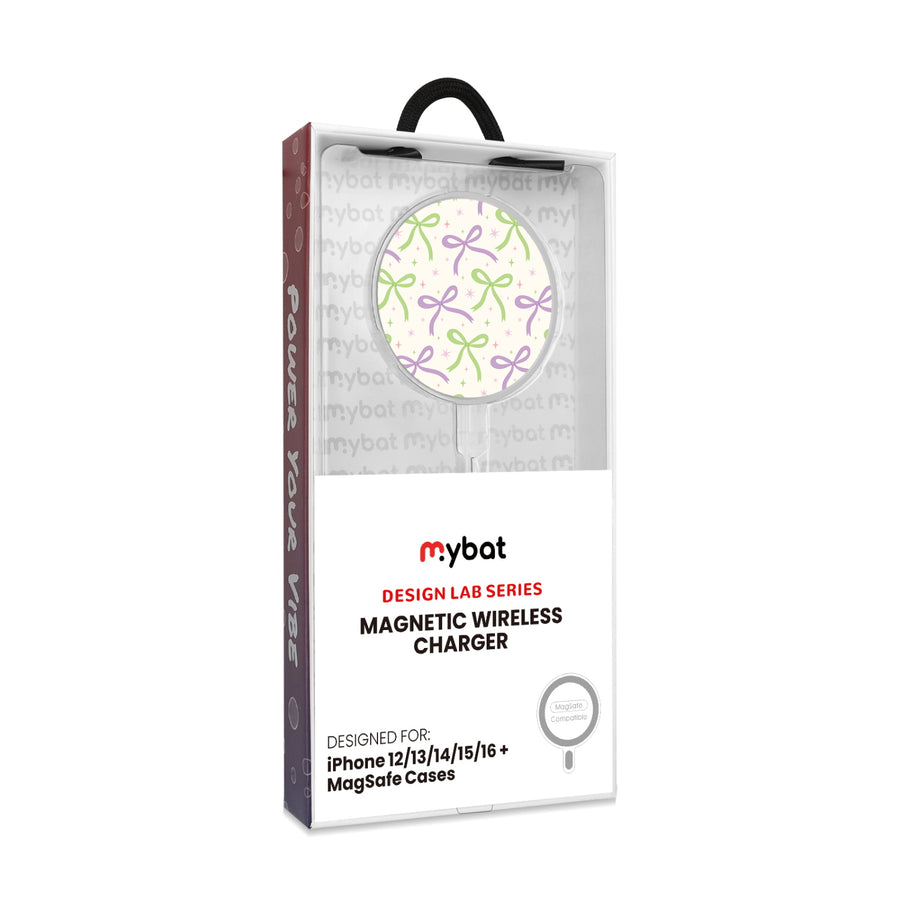 MyBat Design Lab Magnetic Wireless Charger - Silver - Blooming Bows - MCGWIRC18SL-493-8.jpg