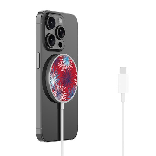 MyBat Design Lab Magnetic Wireless Charger - Silver - Fireworks - MCGWIRC18SL-522-1.JPG