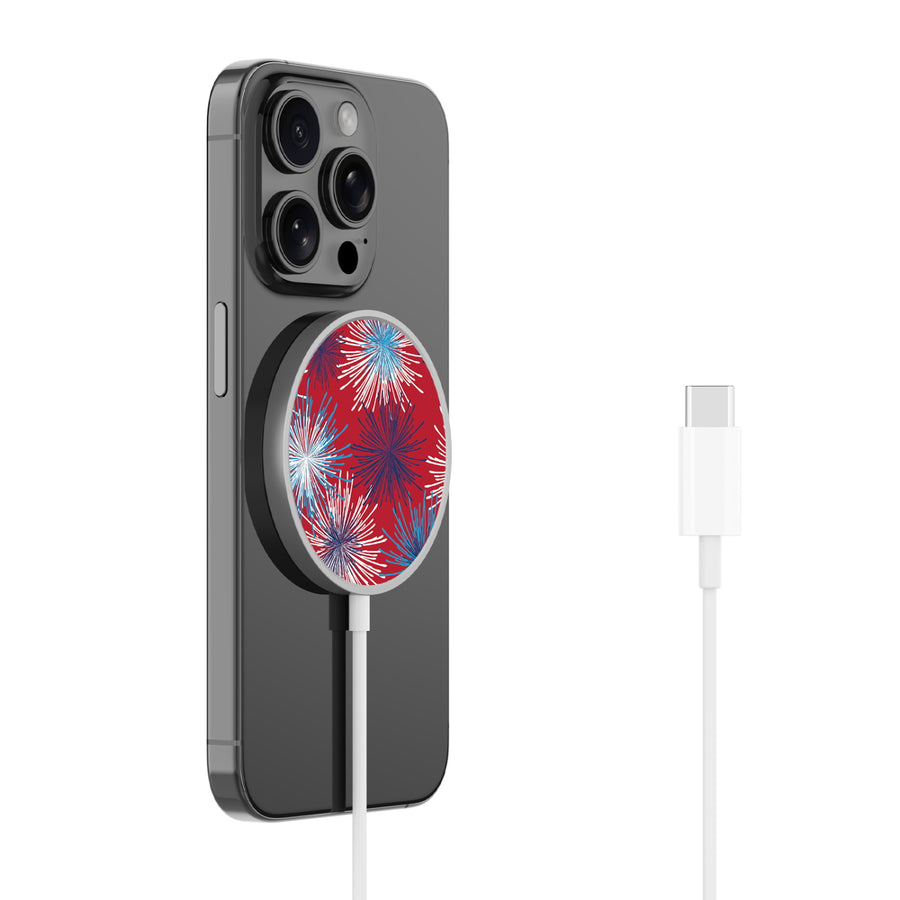 MyBat Design Lab Magnetic Wireless Charger - Silver - Fireworks - MCGWIRC18SL-522-1.JPG