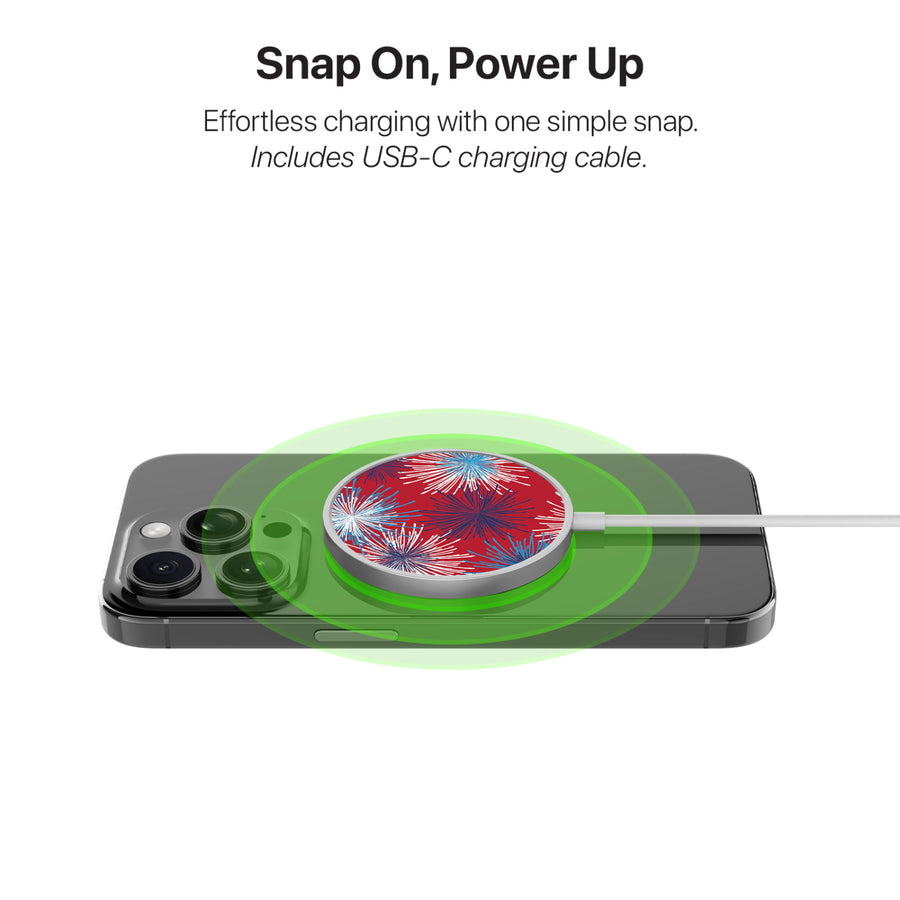 MyBat Design Lab Magnetic Wireless Charger - Silver - Fireworks - MCGWIRC18SL-522-4.JPG