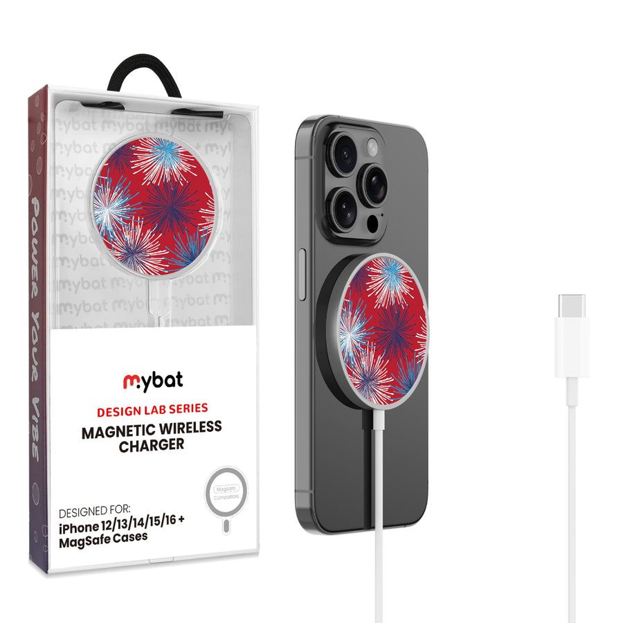 MyBat Design Lab Magnetic Wireless Charger - Silver - Fireworks - MCGWIRC18SL-522.JPG
