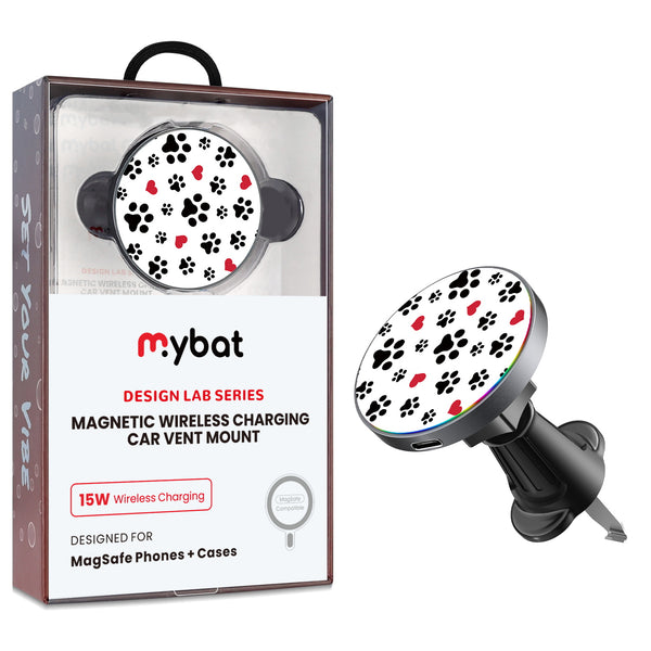 MyBat Design Lab Magnetic Wireless Charging Vent Mount - Black - Paw Prints and Hearts - MCGWIRC21BK-001-1.jpg