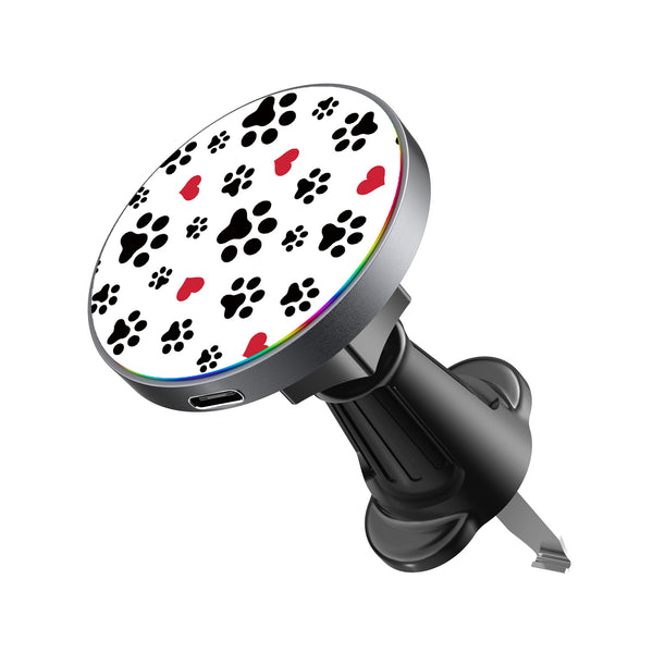 MyBat Design Lab Magnetic Wireless Charging Vent Mount - Black - Paw Prints and Hearts - MCGWIRC21BK-001-2.jpg