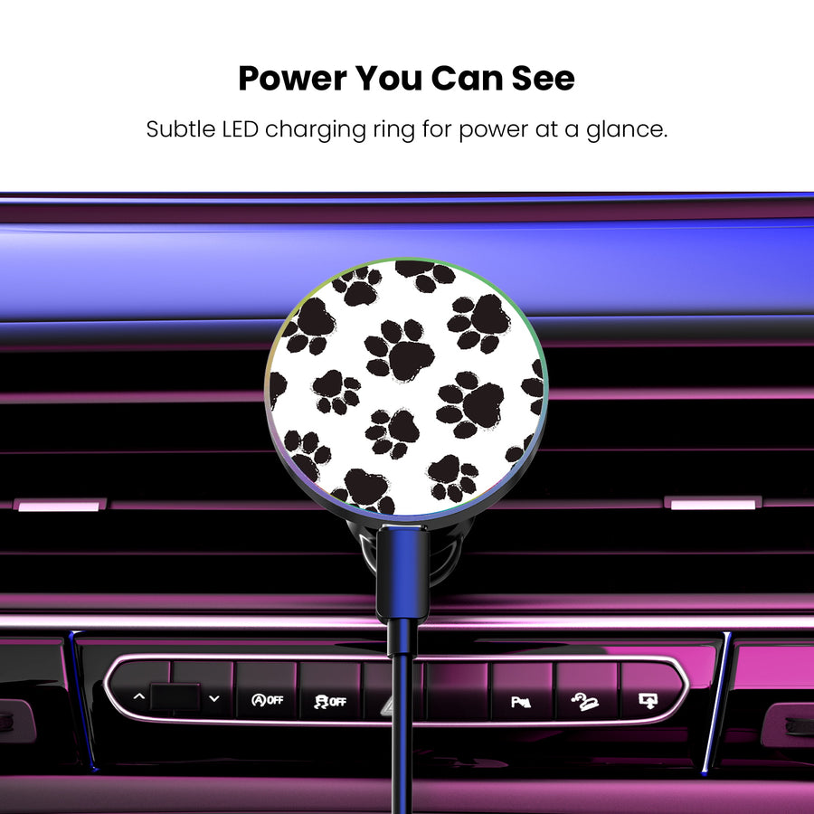 MyBat Design Lab Magnetic Wireless Charging Vent Mount - Black - Black Paw Prints - MCGWIRC21BK-002-8.jpg